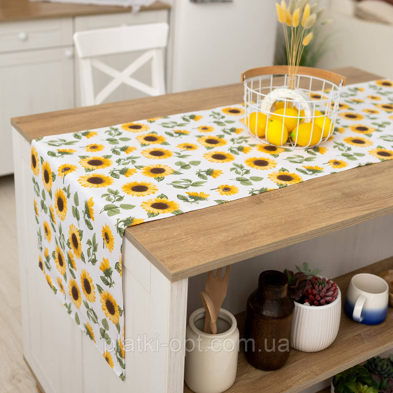 Скатертина-доріжка (раннер) "Соняхи" 180х47см
