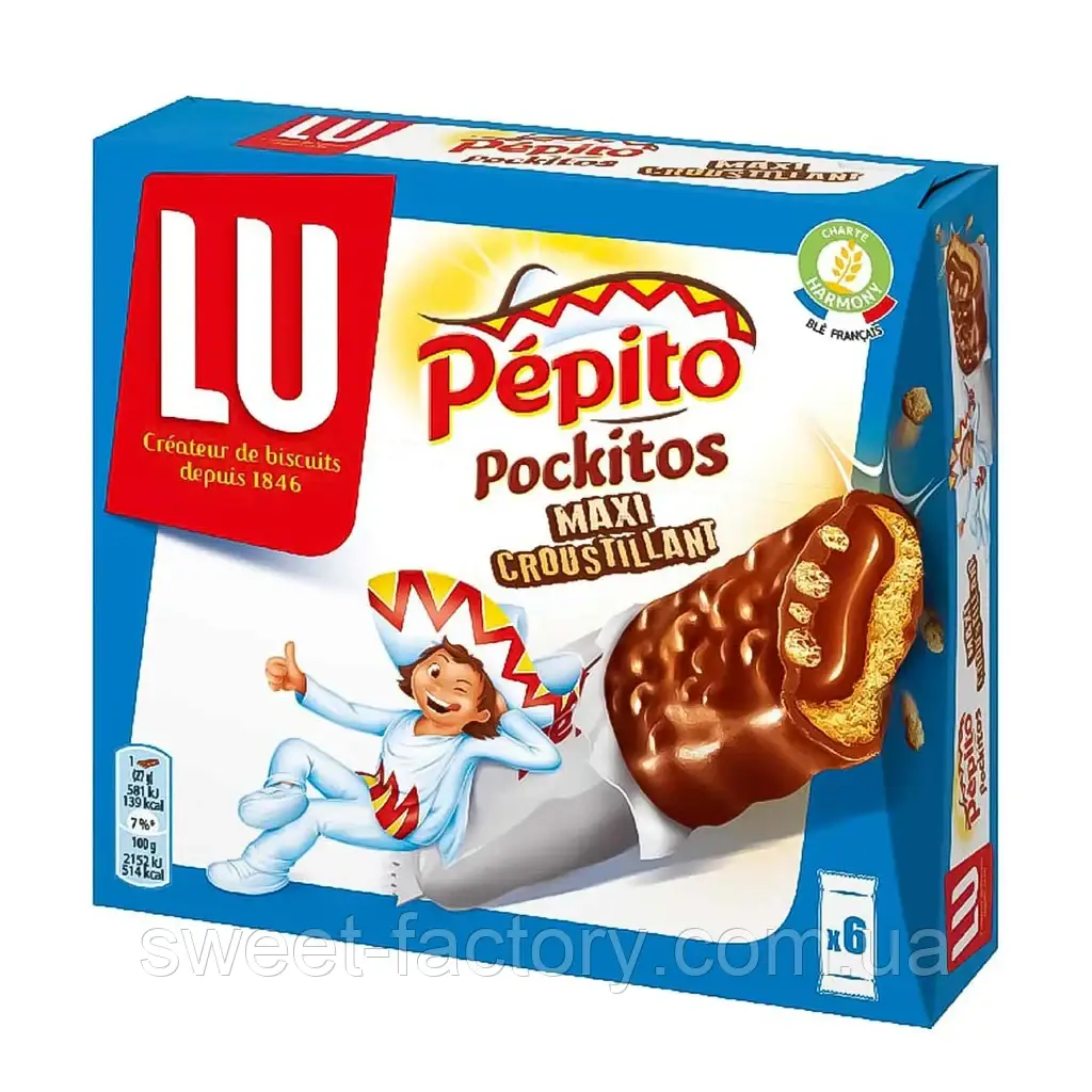 Печиво Lu Pepito Pockitos Maxi Chocolt 27g, фото 1