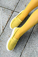 Жолтые лоферы мокасины женские с 34 по 42 размер большие и маленькие