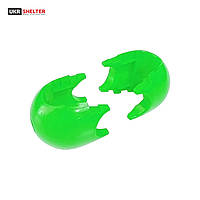 Крос-коннектор для каната 16 мм світло-зелений, пластиковий (АП-05-GS), розбірний