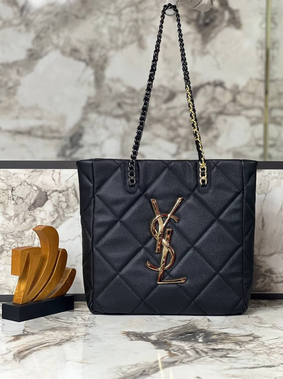 Жіноча сумка YSL 30*31*7см, чорна 931435