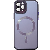 Чехол TPU+Glass Sapphire Midnight with MagSafe для Apple iPhone 11 Pro (5.8") | Full Camera Фиолетовый / Deep