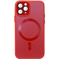 Чехол TPU+Glass Sapphire Midnight with MagSafe для Apple iPhone 11 Pro (5.8") | Full Camera Красный / Red