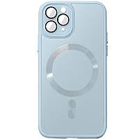 Чехол TPU+Glass Sapphire Midnight with MagSafe для Apple iPhone 11 Pro Max (6.5") | Full Camera Голубой / Blue