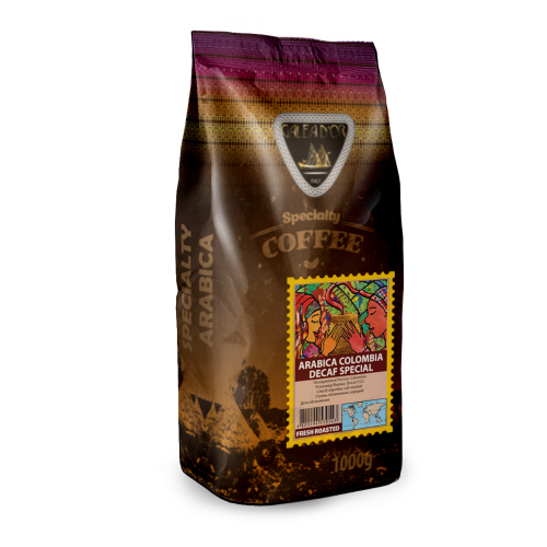 Кава GALEADOR Арабіка Колумбія без кофеїну, зерно 1 кг