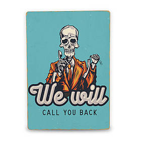 Дерев'яний постер Ми вам передзвонимо А5