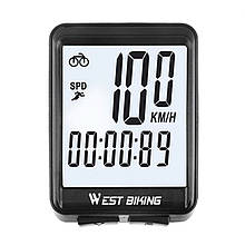 Велокомп'ютер West Biking 0702054 з підсвіткою бездротовий спідометр