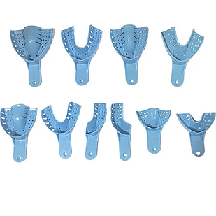 Пластмасові відбиткові ложки одноразові Сині набір 10шт