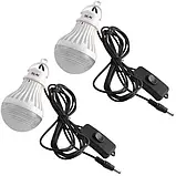 Портативна система освітлення Yajia YJ-1902T Ліхтар + 2 LED лампи + сонячна панель 5500 mAh (3_03862), фото 6