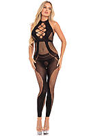 Комбінезон із візерунками On Rails Footless Bodystocking Blk S/M