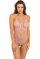 Прозорий еротичний боді Undone See Through Bodysuit Pink OS