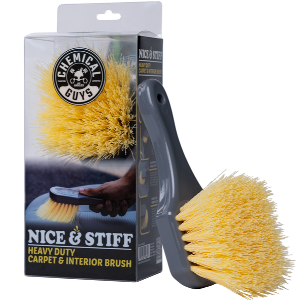 Щітка для чищення килимових покриттів, тканинної оббивки Chemical Guys Stiff Heavy Duty Carpet, Жовтий, фото 1
