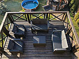 Набір пластикових садових меблів KETER Corfu Rest Set 241725 графіт, фото 5
