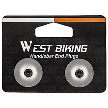 Заглушки на кермо West Biking YP0804058 Silver