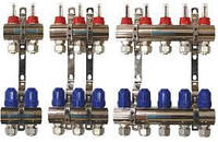 Коллектор для тёплого пола Gross (ПЛАНКА)латунный ( 3 КОНТУРОВ )