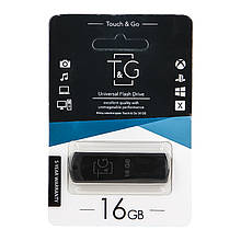Флешнакопичувач 16 GB T&G 011 Black для зберігання та передавання інформації