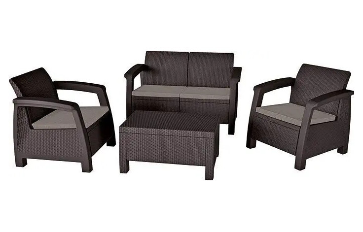 Набір пластикових садових меблів Keter BAHAMAS SET 230683 коричневий