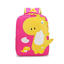 Дитячий рюкзак Tyrannosaur Lesko 201026 Pink з тиранозавром для прогулянок садка