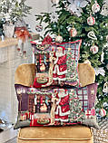 Новорічна декоративна наволочка "Новорічна казка",40х70 см., гобелен KISS483B, фото 7