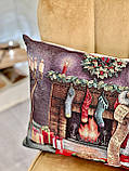 Новорічна декоративна наволочка "Новорічна казка",40х70 см., гобелен KISS483B, фото 6