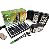 Портативна система освітлення GDLite GD-8058 3 Ліхтаря + сонячна панель + пульт ДК 9000 mAh (3_03864), фото 4