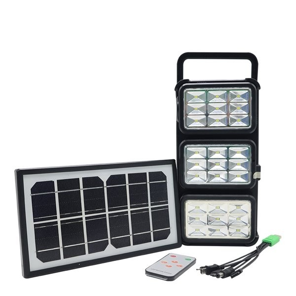 Портативна система освітлення GDLite GD-8058 3 Ліхтаря + сонячна панель + пульт ДК 9000 mAh (3_03864), фото 1