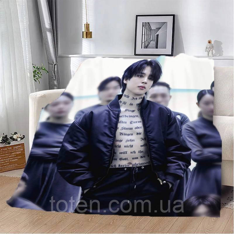 Плед  Jimin 3 BTS якісне покривало з 3D-малюнком розмір 80х100