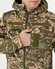 Куртка тактична демісезонна термофліс Піксель, чоловіча камуфляжна утеплена куртка, фото 8