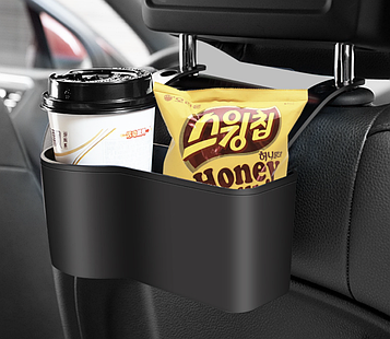 Автомобільний органайзер з підстаканником / Органайзер на спинку сидіння в авто / Автомобільний органайзер