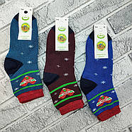 Шкарпетки дитячі високі зимові з махрою р.16 (5-6 років) сніжинки асорті ЕКО 30032849, фото 7