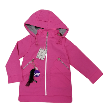 Вітрівка парка для дівчаток Reime на зріст 110, 116, 122 см рожева (838)