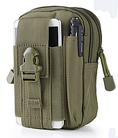 Тактическая сумка подсумок для телефона на системе Molle A87 Олива