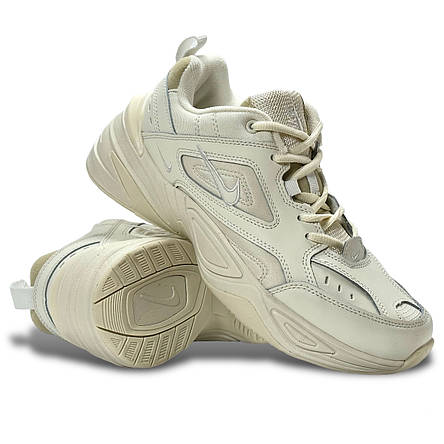 Кросівки жіночі весняні Nike Air Monarch 1 шкіряні бежеві молочні демісезонні, фото 1