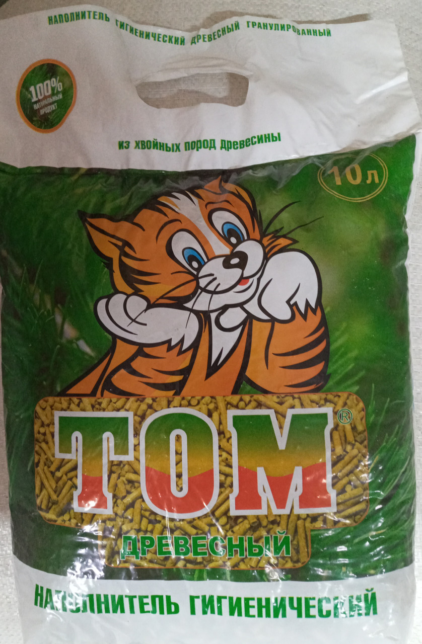 Деревний наповнювач для котячих туалетів "Том" (2.8 кг)