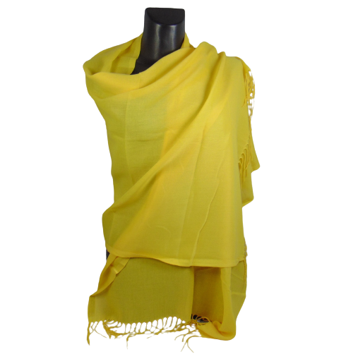 Палантин шарф однотонний Ozsoy жовтий