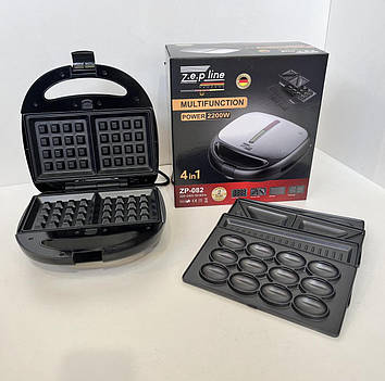 Вафельниця сендвічниця гриль Zepline 4в1 2200W ZP-082