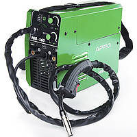 Сварочный полуавтомат инверторный Apro 20-140 А проволока 0.6-1 мм электрод 1.6-4 мм HotStart антизалипание