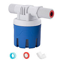Автоматичний 1/2" клапан контролю рівня води мембранний, Поплавковий клапан внутрішній горизонтальний