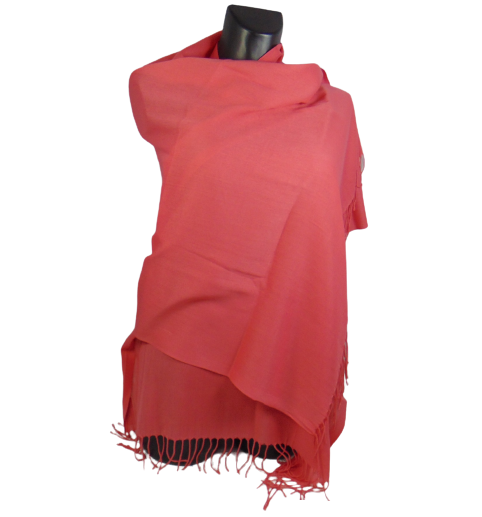 Палантин шарф однотонний Ozsoy рожевий