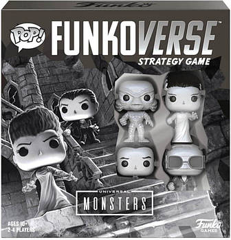 Настільна гра з фігурками Funko Pop Універсальні монстри з напівпрозорою версією Людини-невидимки Funko Funkoverse: Universal Mons