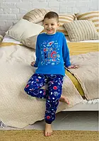 Пижама на мальчика рост 110-116 см на 4-5 года с рисунком Ракета ткань интерлок 2460