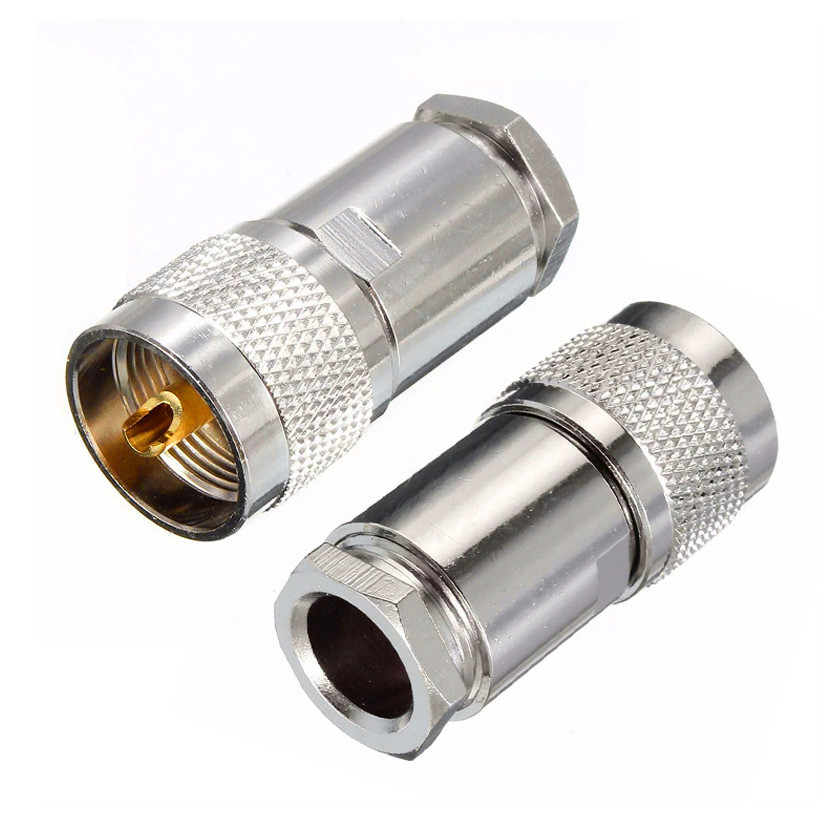 Роз'єм UHF Male (тато, PL-259) різьбовий на кабель RG-8 RG-213 LMR400 SYV-50-7 7D-FB 8D-FB, зручний монтаж, фото 1