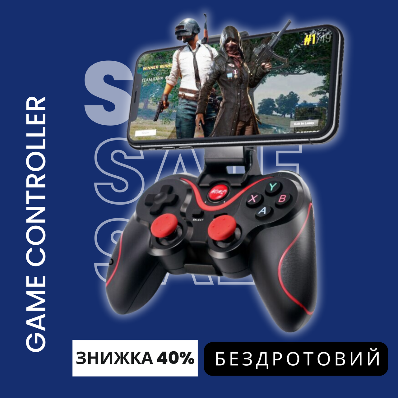 Бездротовий джойстик Bluetooth X3 PC/Android/iOS Black