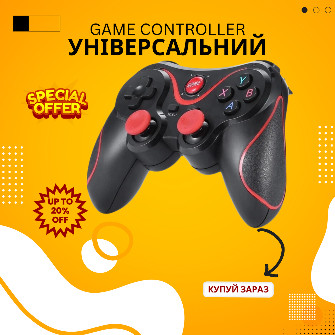 Бездротовий якісний геймпад Bluetooth X3 PC/Android/iOS Black