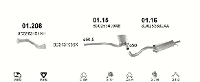 Глушник задн частина Ауді-AUDI: 100 82-91, 100 Avant 82-90, 200 79-82, 200 83-84, фото 3