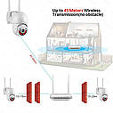 Wi-Fi комплект відеоспостереження Kerui N1008L-WF-KIT 2 камери 4MP. iCSee/XMeye, фото 4