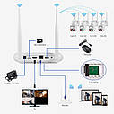 Wi-Fi комплект відеоспостереження Kerui N1008L-WF-KIT 2 камери 4MP. iCSee/XMeye, фото 7