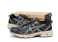 Мужские кроссовки Asics Gel Venture 6 (серые) лёгкие спортивные весенне-осенние кроссы К14458