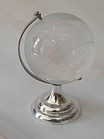 ХІТ Дня: Декоративний глобус із кришталю на металевій підставці 13*8.5 см Гранд Презент SJ046 silver !
