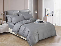 Комплект постельного белья Наша Швейка Сатин Premium+ Серый однотонный Евро 200х220 см